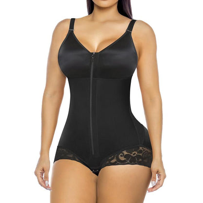 Sculpt & Lift Full Body Shaper in nude, front view close-up