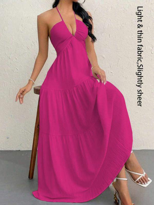 Sundream Halter Maxi Dress in emerald green