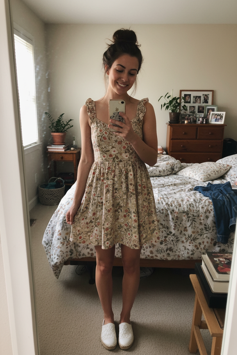 Bedroom mirror selfie